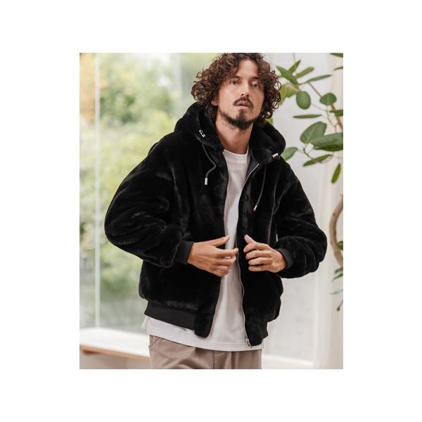 CAMBIO（カンビオ） 【】ファー×ナイロンリバーシブルブルゾン