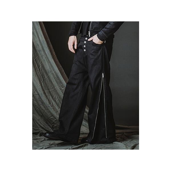 【NO ID.(ノーアイディー)】コーティンク゛サイト゛ZIPフレアPT パンツ(858030-405P)