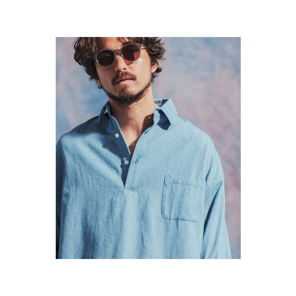 Jih Nunc(ジーヌンク)リネン混デニムプルオーバーシャツ CAMBIO Jih