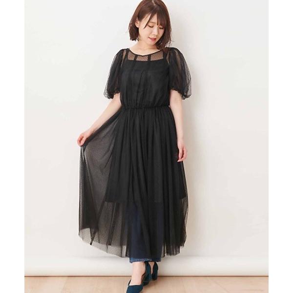 Supreme La La シュープリームララ ドットチュールバルーンスリーブワンピース 1 Op021 Rw1856 Cambio 通販 Yahoo ショッピング