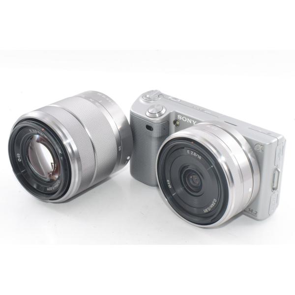 【中古】【外観特上級】ソニー SONY ミラーレス一眼α NEX-5 ダブルレンズキット シルバー NEX-5D/S