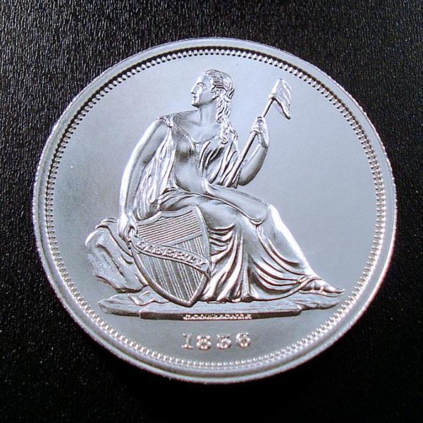 アメリカ　シーテッド・リバティ / ゴブレクトダラー 2オンス純銀貨USA SEATED-LIBERTY　SILVER　2ozGOBRECHT DOLLAR デザイン：クリスチャン・ゴブレクトハイレリーフ商品詳細状　態　　未使用品　位　　銀...
