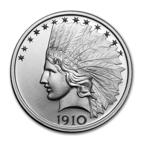 アメリカ　インディアン・ヘッド　シルバーラウンド　2オンス純銀貨USA　INDIAN-HEAD　SILVER　2ozハイレリーフ商品詳細状　態　　未使用品　位　　銀99.9%大きさ　　直径38.6mm, 厚６mm重　量　　62.3g発行枚数...