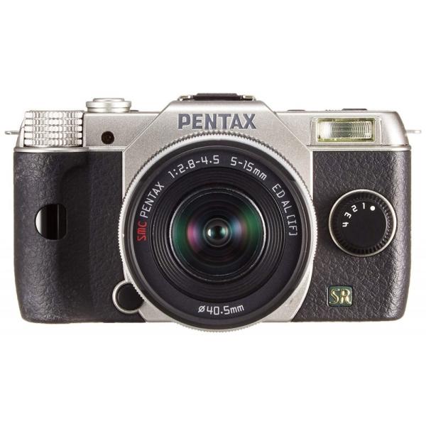 専用　ペンタックスQ7標準ズームレンズキット　液晶難あり ペンタックス PENTAX Q7 ズームレンズキット シルバー SDカード