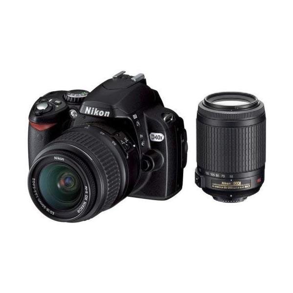 Nikon - ★新品SD&amp;カメラバッグ付き★Nikon D40X　ダブルレンズキット ニコン デジタル一眼 Nikon D40x ダブルズームキット 中古 新品