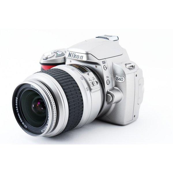 ニコン（Nikon） Nikon D40 レンズキット シルバー 美品 ストラップ付