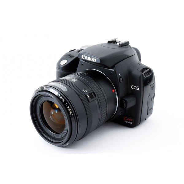 カメラ フィルムカメラ キヤノン Canon EOS Kiss Digital N レンズセット 美品 ストラップ付き