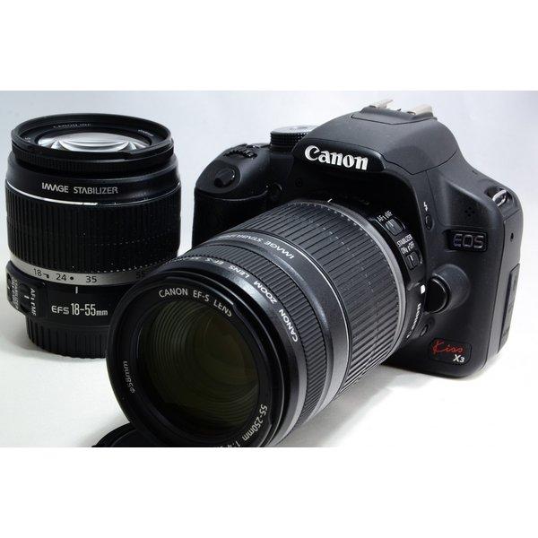 ☆全国発送対応☆WiFiセット！Canon EOS kissX3 ダブルレンズ セット