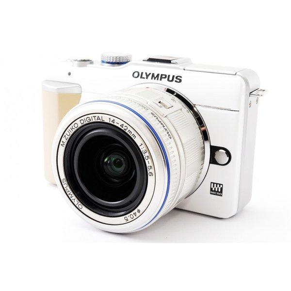 オリンパス OLYMPUS E-PL1 ホワイト レンズセット 美品 SDカード付 &lt;プレゼント包装承ります&gt;