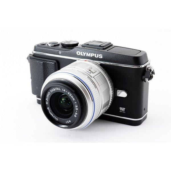 ●超美品●OLYMPUS E-P3 ミラーレスカメラ●付属品全て揃ってます オリンパス OLYMPUS E-P3 レンズセット ブラック 美品 SDカード