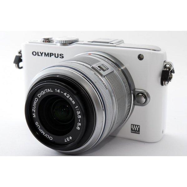 オリンパス OLYMPUS E-PL3 ホワイト レンズセット 美品 SDカード付