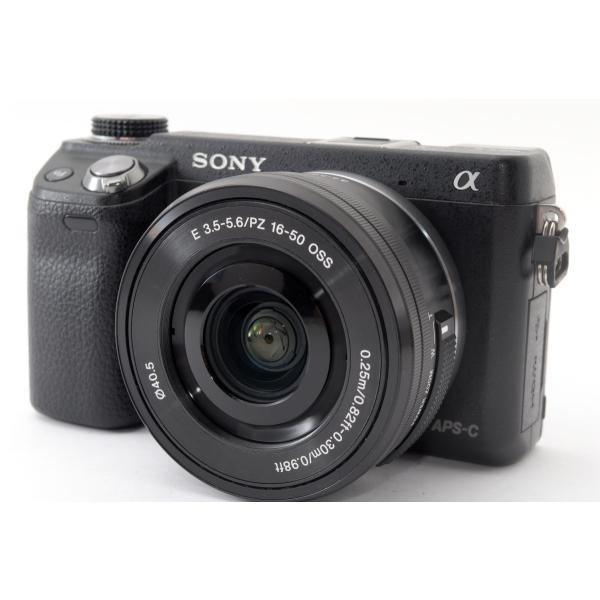 ソニー SONY NEX-6 レンズキット ブラック 美品 Wi-Fiでスマホへ転送 SDカードストラップ付き