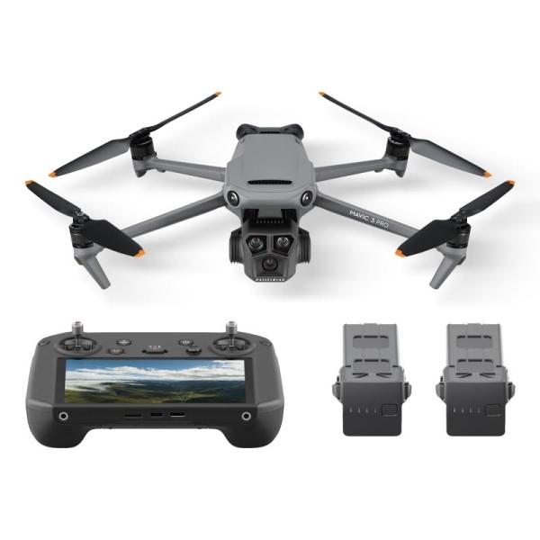 DJI - Mavic 3 Pro Fly More Combo Drone and RC Pro Remote Control with Built-in Screen - Gray