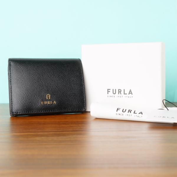 [新品] フルラ Furla Camelia コンパクト 二つ折り財布 Sサイズ レザー ブラック