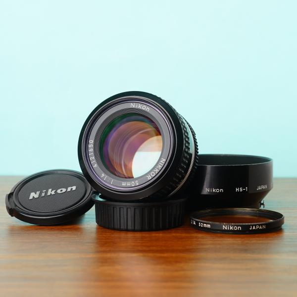 美品】Nikon Ai-S NIKKOR 50mm F1.4 フード付き ニコン Nikon Ai