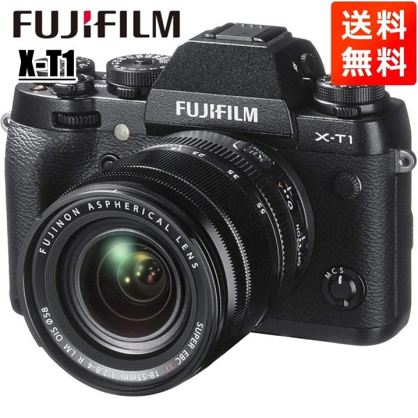 富士フイルム FUJIFILM X-T1 18-55mm レンズキット ブラック ミラーレス一眼 カメラ 中古