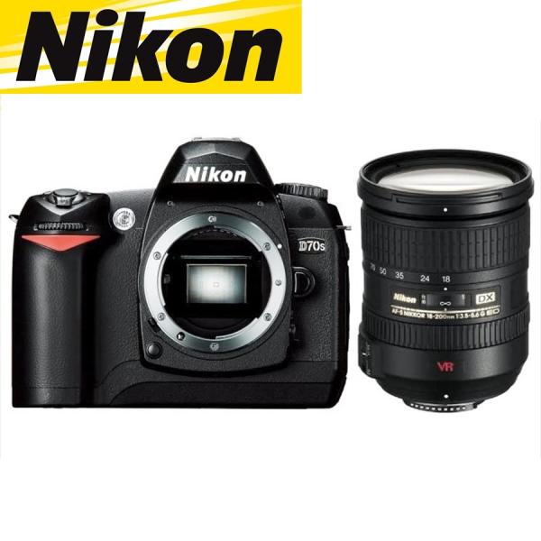 ニコン Nikon D70s AF-S 18-200mm VR 高倍率 レンズセット 手振れ補正 デジタル一眼レフ カメラ 中古