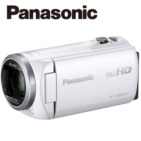 パナソニック Panasonic HC-V480MS-W ホワイト ビデオカメラ デジタルハイビジョ...