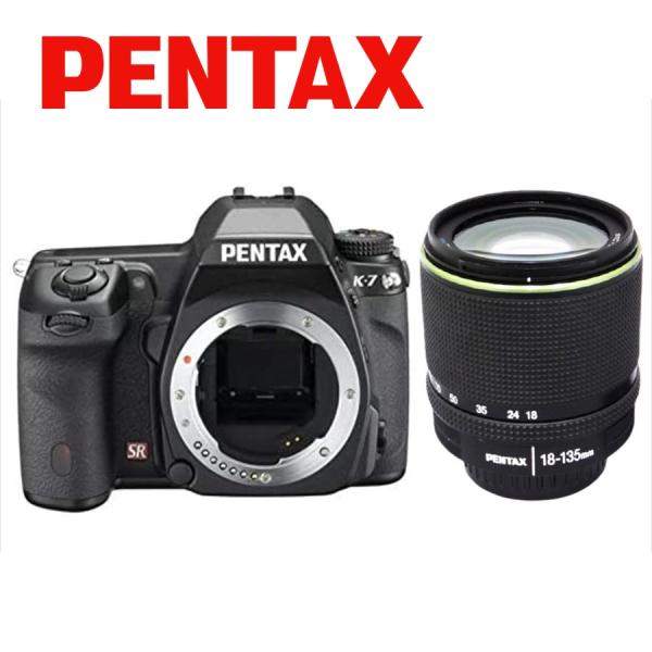 ペンタックス PENTAX K-7 18-135mm 高倍率 レンズセット ブラック デジタル一眼レフ カメラ 中古