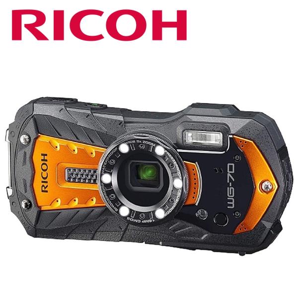 リコー（RICOH） RICOH WG-70 オレンジ 防水 耐衝撃 防塵 耐寒