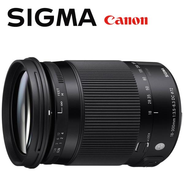 【中古】シグマ 18-300mm 1:3.5-6.3 DC キヤノンマウント camerart-shop_sigma-18-