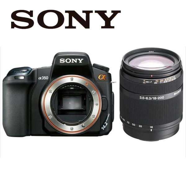 ソニー SONY α350 DT 18-200mm 高倍率 レンズセット デジタル一眼レフ カメラ 中古