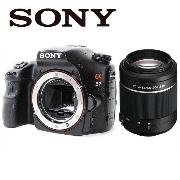 α(ソニー) ソニー SONY α57 DT 55-200mm 望遠 レンズセット α(ソニー) ソニー SONY α57 DT 55-200mm 望遠 レンズセット