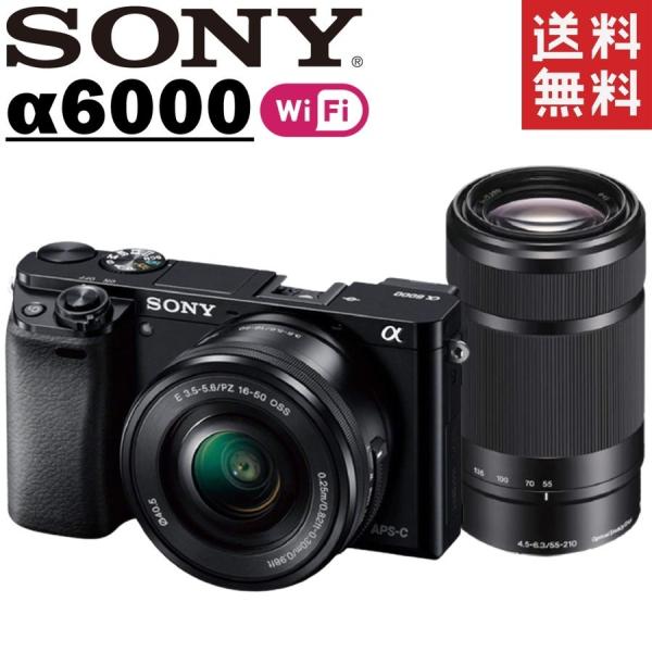 ソニー SONY α6000 ILCE-6000 ダブルレンズセット ブラック ミラーレス カメラ レンズ 中古