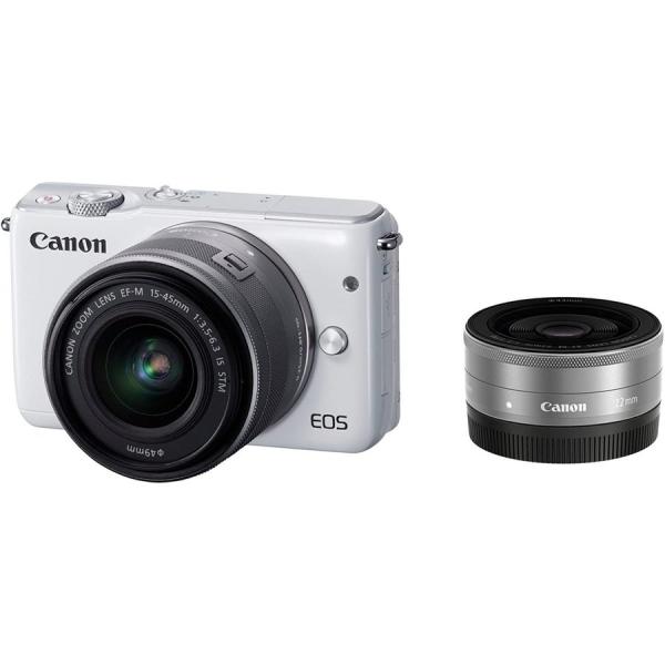 Canon EOS M10 ホワイト ミラーレスカメラ EF-M 15-45mm EOS M10 ミラーレス一眼カメラ EF-M15-45 IS STM レンズキット