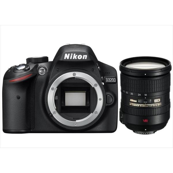 ニコン Nikon D3200 AF-S 18-200mm VR 高倍率 レンズセット 手振れ補正 デジタル一眼レフ カメラ 中古
