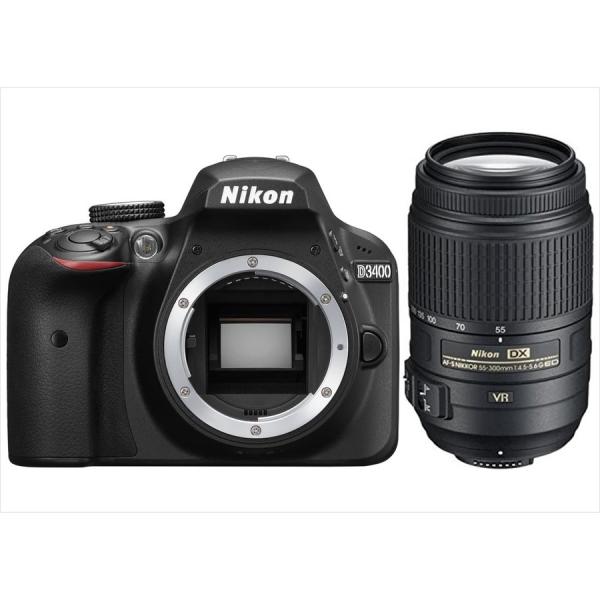ニコン Nikon D3400 AF-S 55-300mm VR 望遠 レンズセット 手振れ補正 