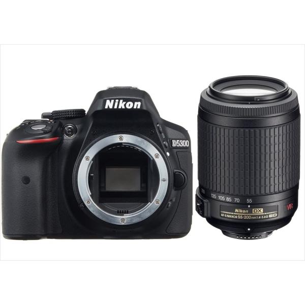 ニコン Nikon D5300 AF-S 55-200mm VR 望遠 レンズセット 手振れ補正 デジタル一眼レフ カメラ 中古