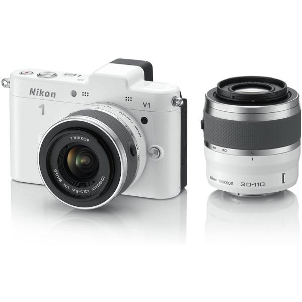 Nikon 1 V ニコン V1 10-30mm 30-110mm ダブルズームキット ホワイト