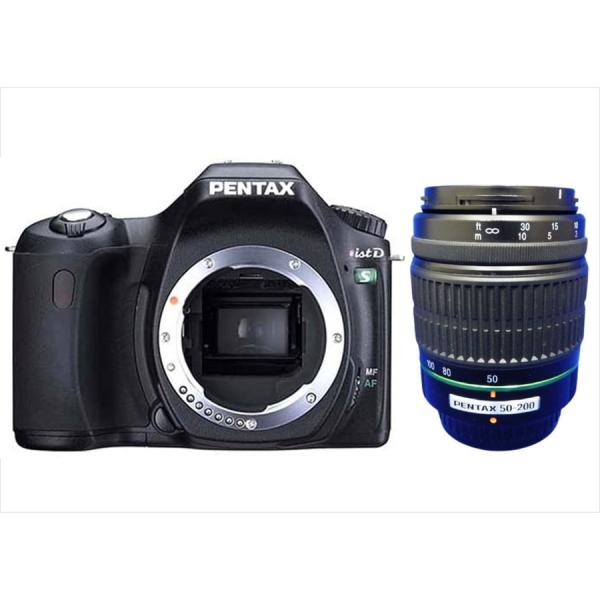 ペンタックス PENTAX ist DS 55-200mm 望遠 レンズセット ブラック デジタル一眼レフ カメラ 中古