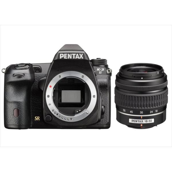 ペンタックス PENTAX K-3 II 18-55mm 標準 レンズセット ブラック デジタル一眼レフ カメラ 中古