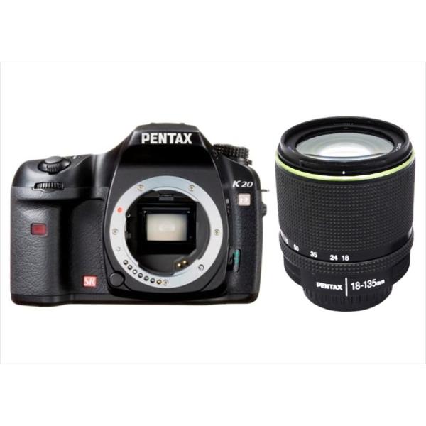 ペンタックス PENTAX K20D 18-135mm 高倍率 レンズセット ブラック デジタル一眼レフ カメラ 中古