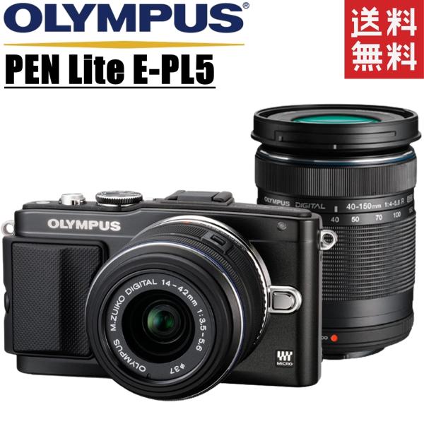 オリンパス OLYMPUS PEN Lite E-PL5 ブラック ダブルレンズキット 