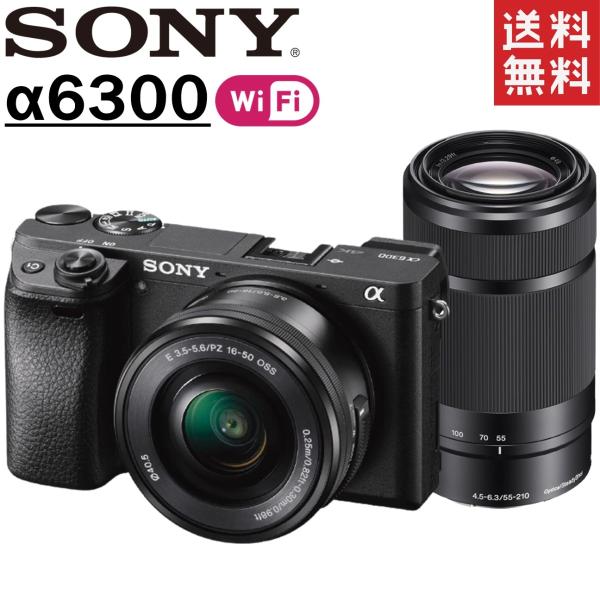 ソニー SONY α6300 ILCE-6300 ダブルレンズキット ブラック Wi-Fi