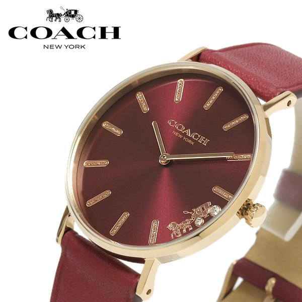 COACH コーチ PERRY ペリー ボルドー ゴールド 腕時計 ブランド レディース クオーツ ...