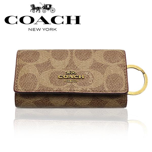 欲しいの COACH コーチキーケース✦シグネイチャ6連✦新品 ✦ キー