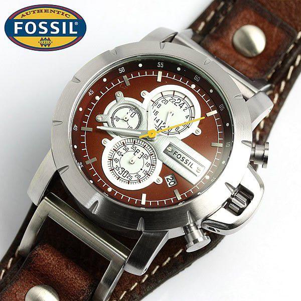 FOSSIL フォッシル 腕時計 メンズ 革ベルト レザー クロノグラフ 腕時計