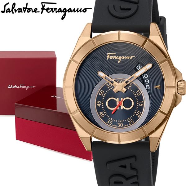 サルヴァトーレフェラガモ 腕時計 メンズ スイス製 アーバン 43mm クオーツ メンズ SF1Y01321 Salvatore Ferragamo  アナログ ブラック 黒