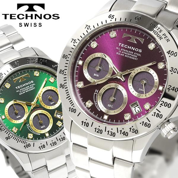 TECHNOS テクノス ソーラー クロノグラフ メンズ 腕時計