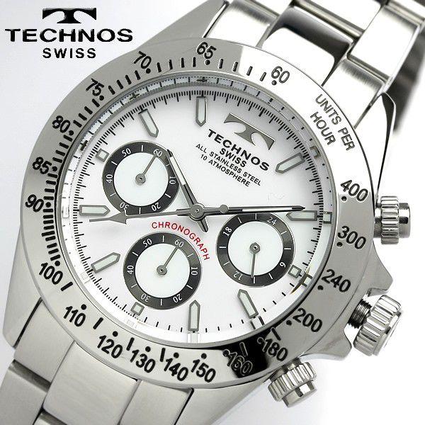 TECHNOS テクノス メンズ クロノグラフ 腕時計 TGM615SW TECHNOS テクノス 腕時計 :tgm615sw:腕時計 財布