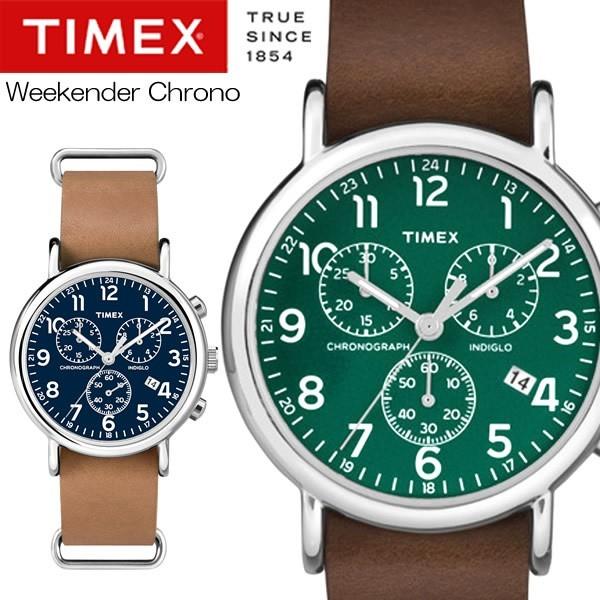 timex weekender chrono green