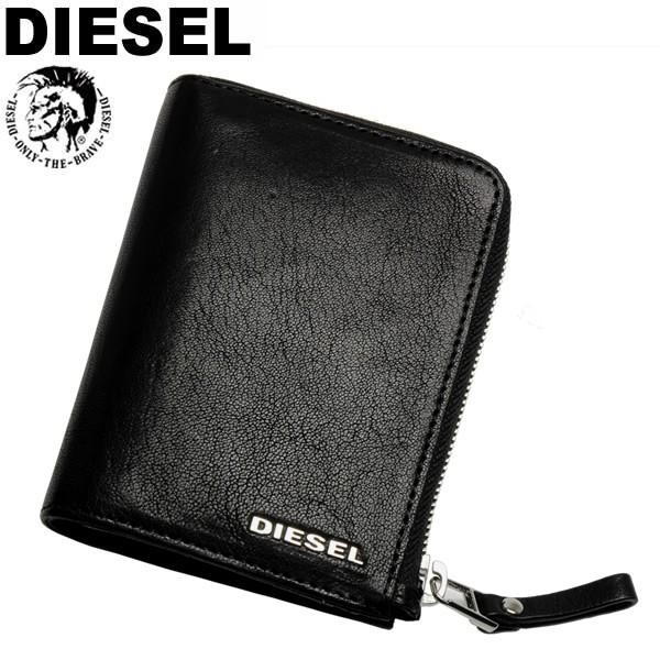 DIESEL ディーゼル 財布 二つ折り財布 メンズ ミニウォレット ラウンド