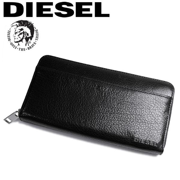 DIESEL ディーゼル 長財布 メンズ レザー ブラック 黒 ブランド 羊革