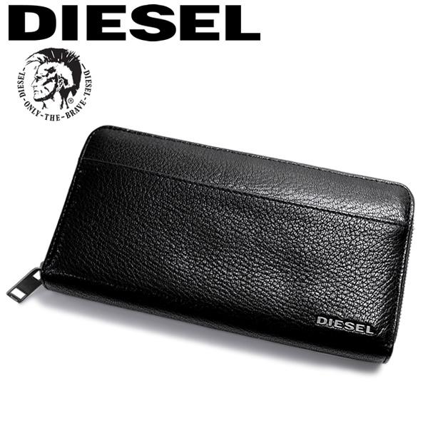 DIESEL ディーゼル 長財布 メンズ レザー ブラック 黒 ブランド 羊革