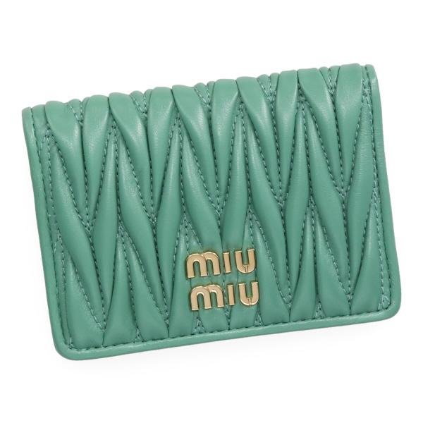 miu ミュウミュウ カードケース レディース MIUMIU マテラッセレザー  