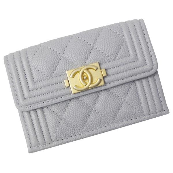 シャネル 財布 A Y406 4b477 キャビアスキン グレー ゴールド金具 Apaproduction Fr